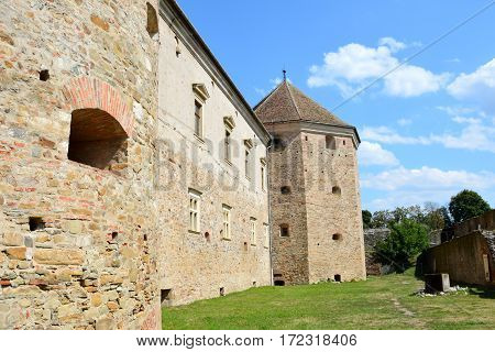 Old medieval fortress of the city Fagaras, Transylvania, Romania.