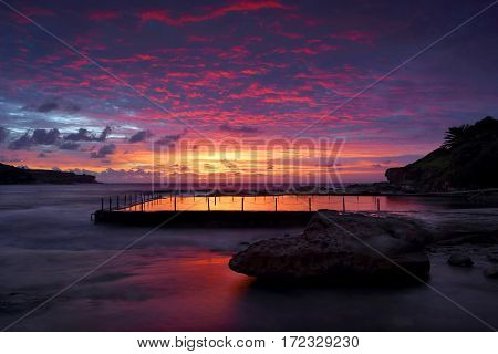 Dawn Skies At Malabar Rock Pool
