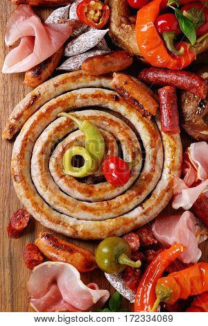 Variety Of Meat Snacks In Pretzels