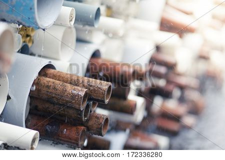 Stacking Pipe Background