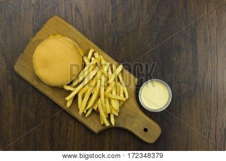 cheeseburger fries sauce junk food fast food cheese meat bad food not healthy