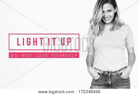 Light It Up Yourself Icon Word Motivation