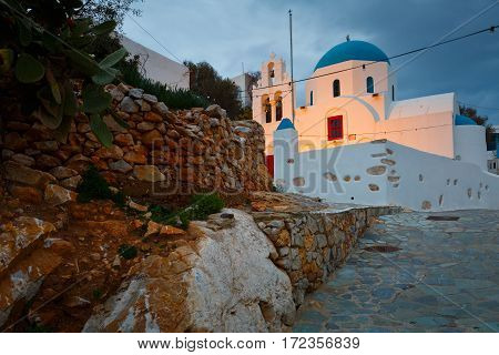Church in Stavros village on Donoussa island in Lesser Cyclades.
