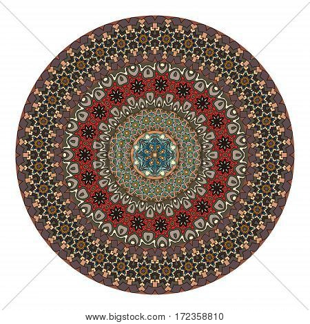 Flower Mandala. Vintage Decorative Elements.