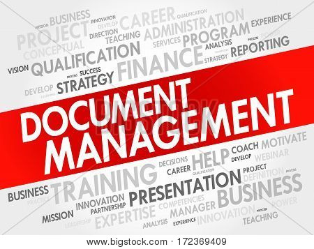Document Management Word Cloud Collage