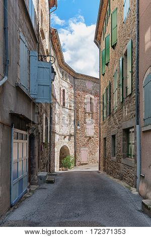 impression of the town Largentiere in the Ardeche region of France