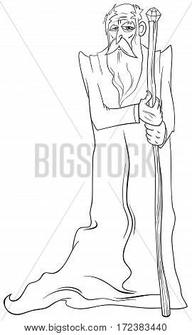 Old Wizard Coloring Page