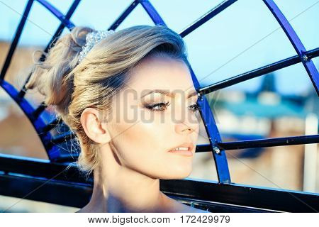 Pretty Girl With Beautiful Makeup On Young Face