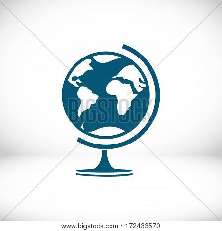 Earth globe icon stock vector illustration flat design