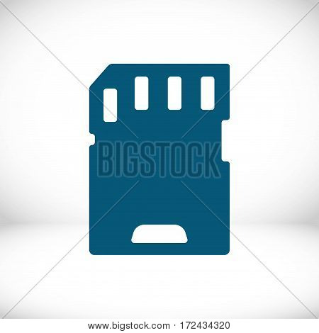 Micro sd card icon stock vector illustration flat designv