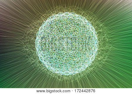 Energy core vector illustration. Data stream. Science background for web