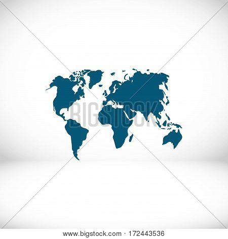 world map icon stock vector illustration flat design