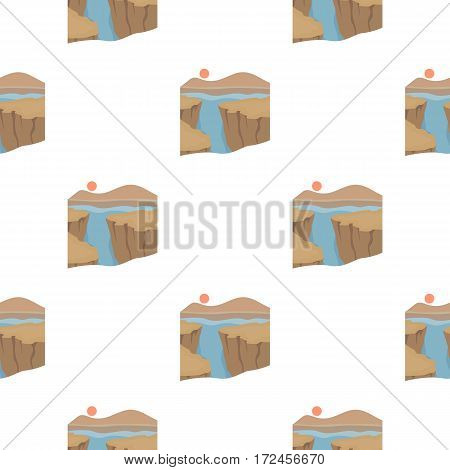 Grand Canyon icon in cartoon style isolated on white background. USA country pattern vector illustration.