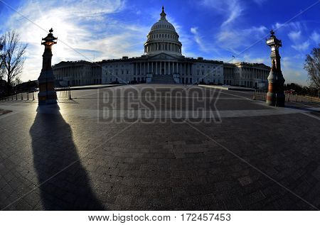 Capitol Building for United States in Washington DC public building