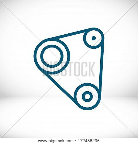Timing belt icon stock vector illustration flat design