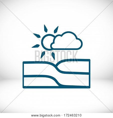 landscape icon stock vector illustration flat design