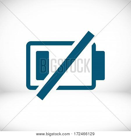 battery vector icon stock vector illustration flat design