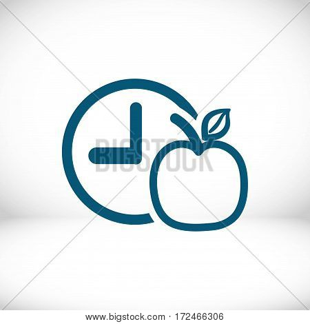 watch Apple Breakfast icon stock vector illustration flat design