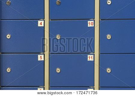 Boxes in a locker room