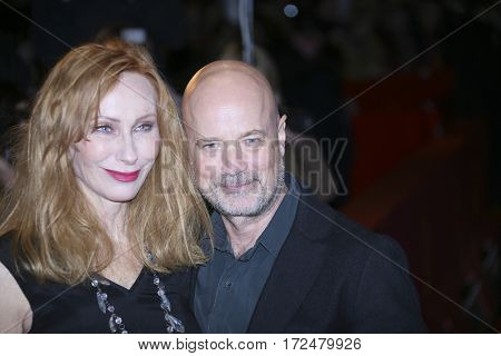 Andrea Sawatzki and Christian Berkel arrive for the closing ceremony of the 67th Berlinale International Film Festival Berlin at Berlinale Palace on February 18, 2017 in Berlin, Germany.