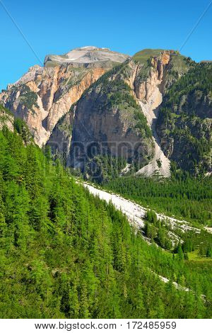 Mountain landscape in Fanes Nature Park - Italian Alps