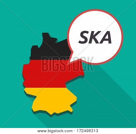 Long Shadow Germany Map With    The Text Ska