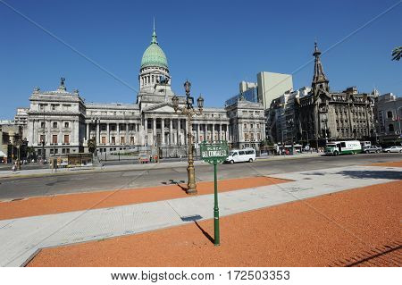 Buenos Aires, Argentina - 14 January 2011: government congress building at Buenos Aires on Argentina