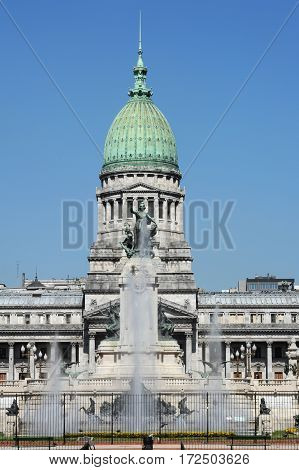 Buenos Aires, Argentina - 14 January 2011: government congress building at Buenos Aires on Argentina
