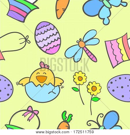 Doodle of easter egg style colorful vector illustration