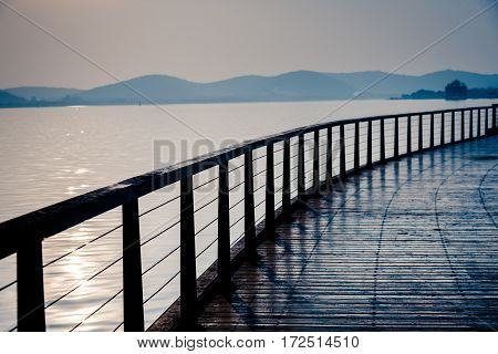 view in Wuxi Lihu natural park of China.