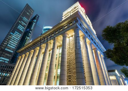 low angle view of vintage building in ShenzhenChina.