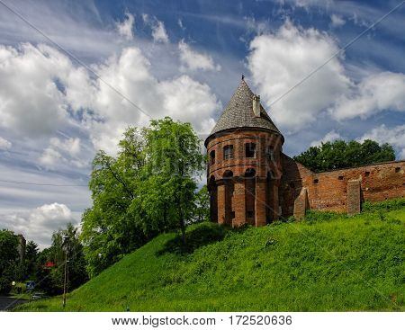 Old Wall Of Benedictine Abbey In Jaroslaw. Poland