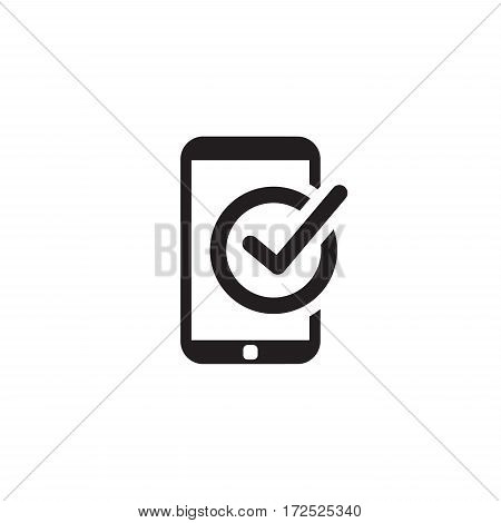 Mobile Register Icon. Online Learning. Flat Design. Isolated Illustration.