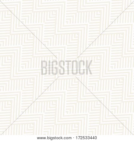 Abstract Zigzag Parallel Stripes. Stylish Ethnic Ornament. Vector Seamless Pattern