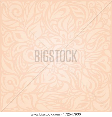 Retro floral Pale ecru vector decorative pattern design