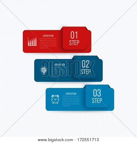 Vector illustration infographics 3 options. Stock vector