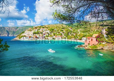 Assos village in Kefalonia, Greece