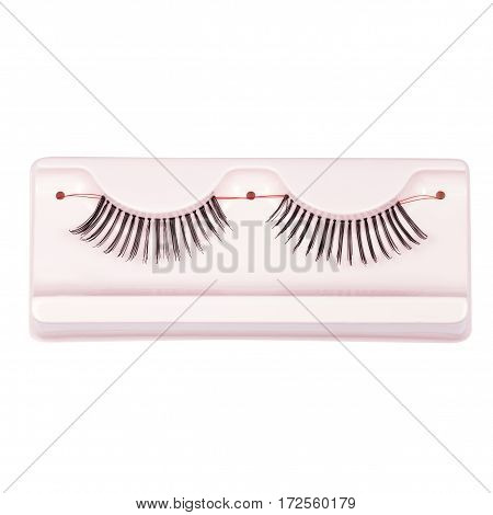 false eyelashes, black false eyelashes, isolated on white background