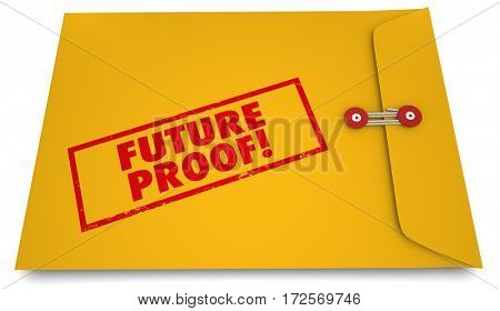 Future Proof Envelope Stamp Lasting Product Plans 3d Illustration