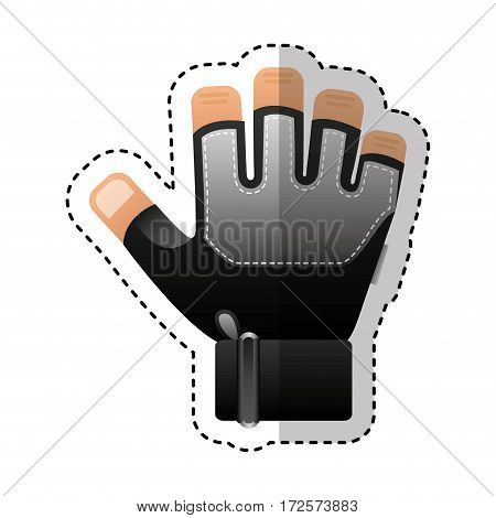 gym glove isolated icon vector illustration design