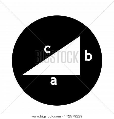 an images of Or pictogram Pythagoras theorem icon
