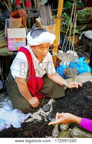 People At The Bogyoke Market In Yangon
