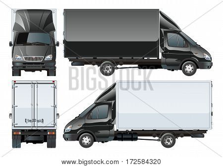 Delivery cargo truck. Available EPS-10 separated by groups and layers with transparecy effects for one-click repaint