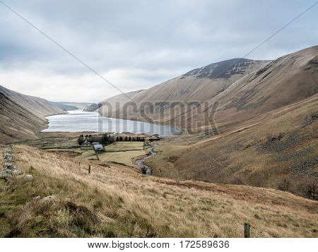 Panoramic view on Scottish landscape near Moffat, Scotland