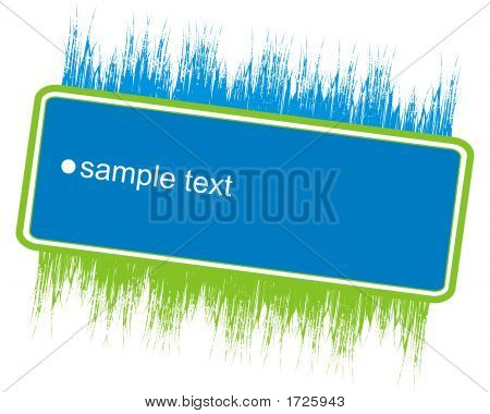 Banner With Grass Ornaments