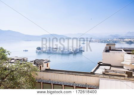 View On The Pichola Lake And Palas, Udajpur, India