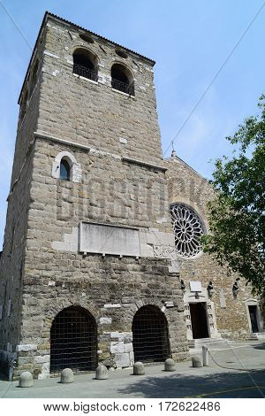 Catholic church of San Giusto Martire in Trieste Italy.