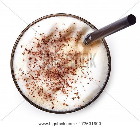 Glass Of Ice Latte Coffee