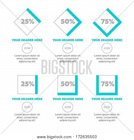 Infographics elements - Square diagram vector illustration