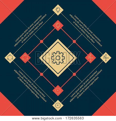 Infographics elements - Square elements and icons